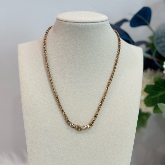 Christian Dior CD Rhinestone Necklace - Picture 9 of 10